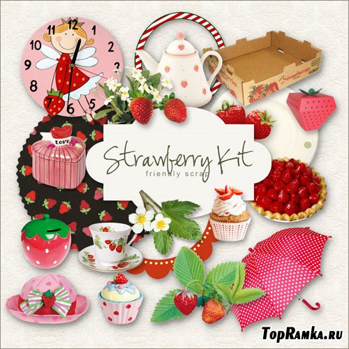 Scrap-kit - Strawberry Elements