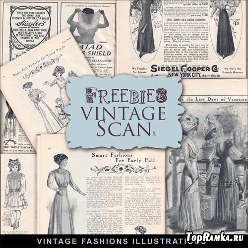 Scrap-kit - Vintage Fashion Illustrations #3