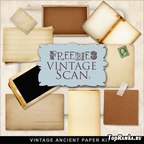 Scrap-kit - Vintage Ancient Paper Objects #2