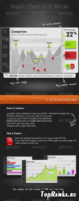 Graphic Charts Elements II - 72 & 300 DPI - GraphicRiver