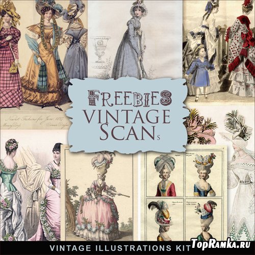 Scrap-kit - Vintage Fashion Illustrations #4