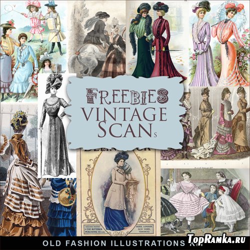 Scrap-kit - Vintage Fashion Illustrations #5