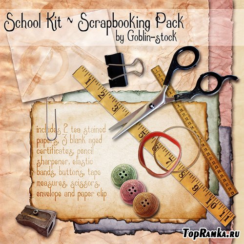 Scrap-kit - School Pack by Goblin-stock