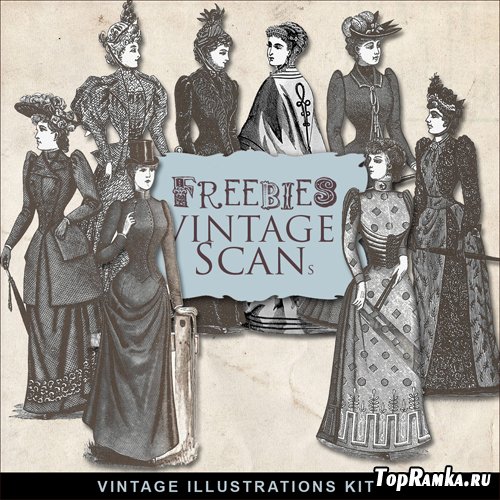 Scrap-kit - Vintage Victorian Fashions Illustrations