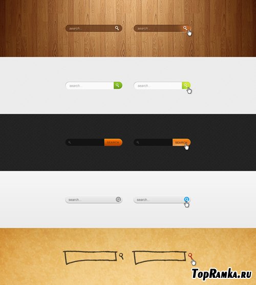 Search boxes PSD