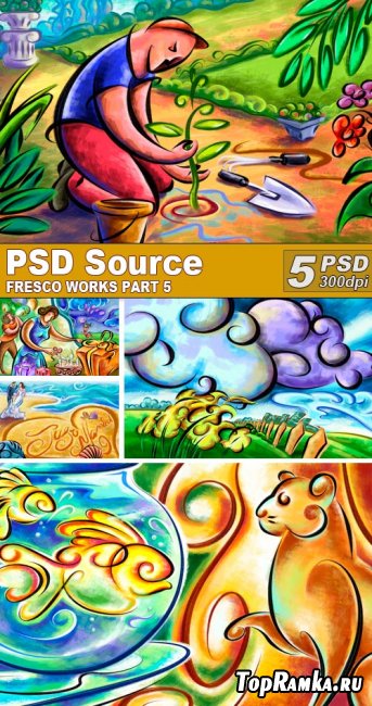 PSD Illustrations - Fresco works 5