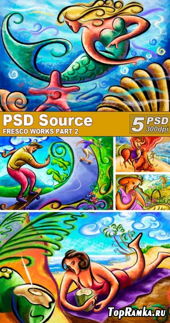 PSD Illustrations - Fresco works 2