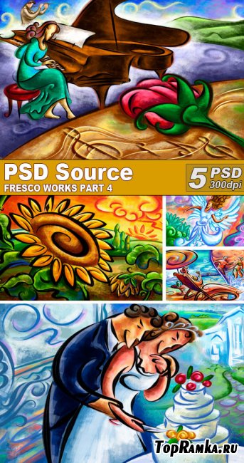 PSD Illustrations - Fresco works 4