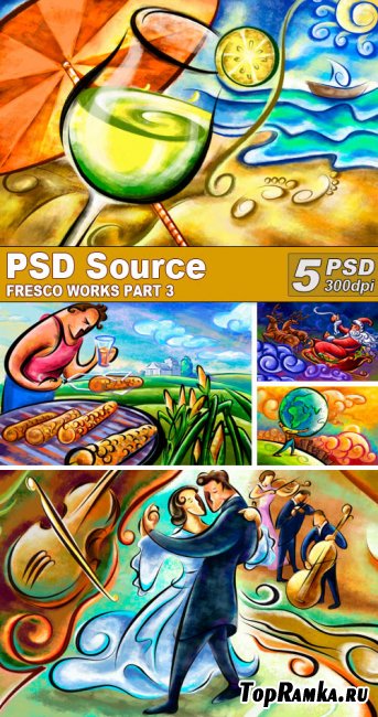 PSD Illustrations - Fresco works 3