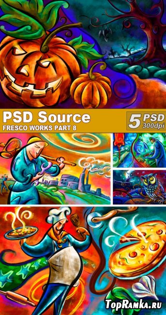 PSD Illustrations - Fresco works 8