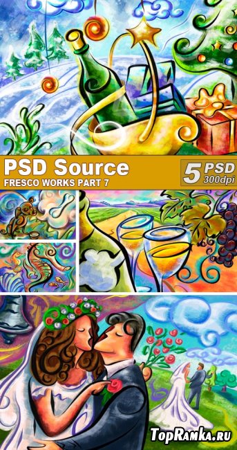PSD Illustrations - Fresco works 7