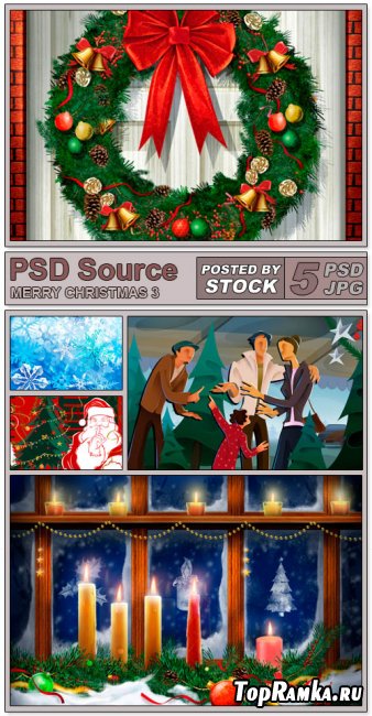 PSD Source - Merry Christmas 3
