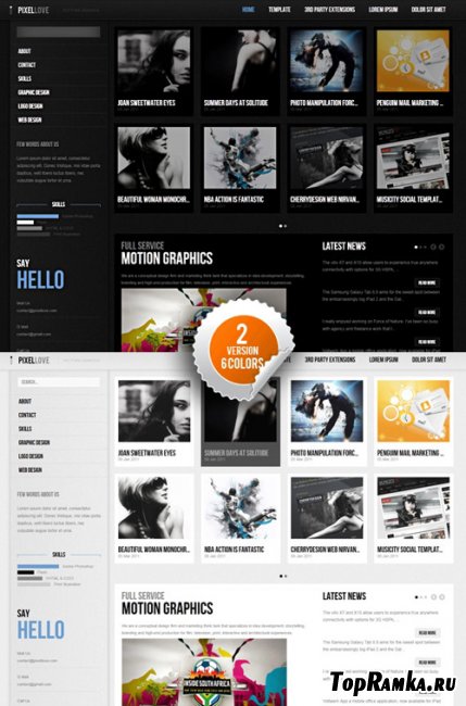 Pixellove - April 2011 GavickPro Template