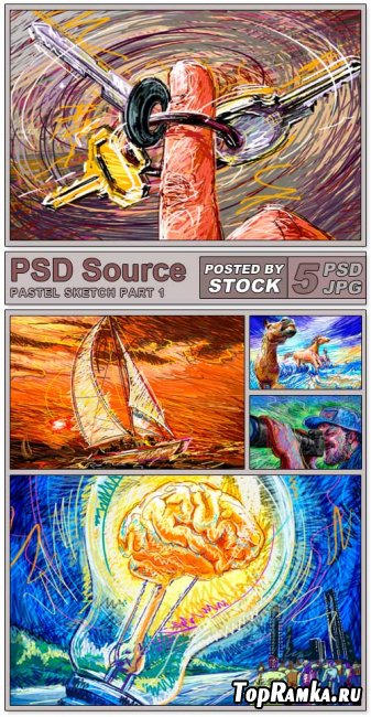 PSD Source - Pastel Sketch (PART 1)
