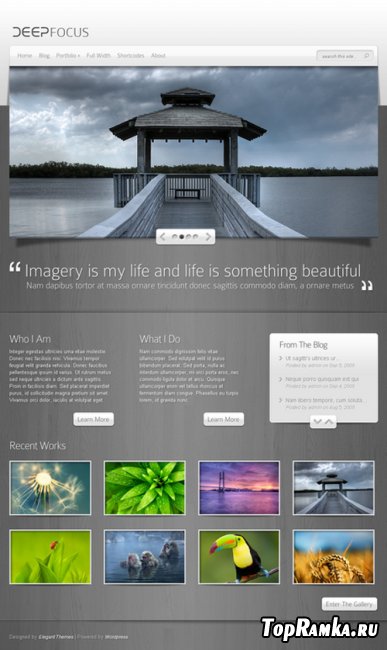 Best Photography Wordpress Themes DeepFocus May 2011