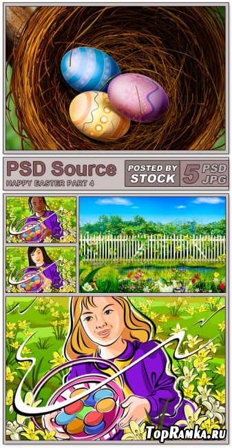 Layered PSD Files - Happy easter 4