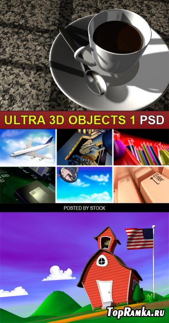 PSD Source - Ultra 3d objects 1