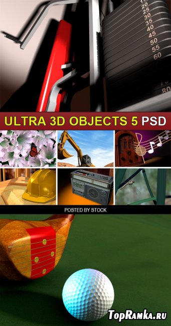 PSD Source - Ultra 3d objects 5