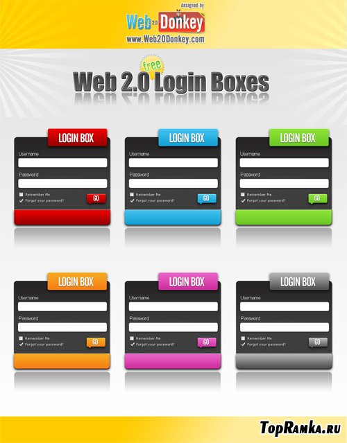 Web 2.0 Login Boxes (Login Forms)