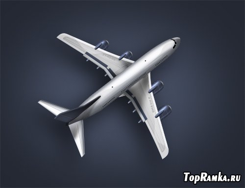 A plane illustration in psd file