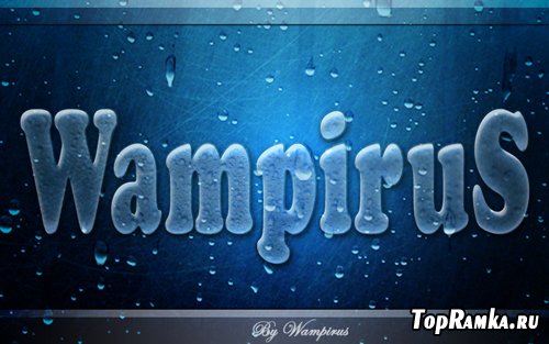 Wet and icy text effect