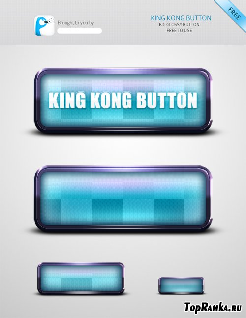 King Kong Web Button PSD