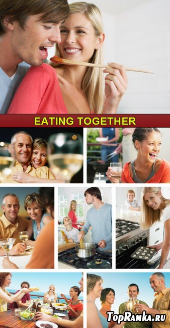 Stock Photo - Eating Together