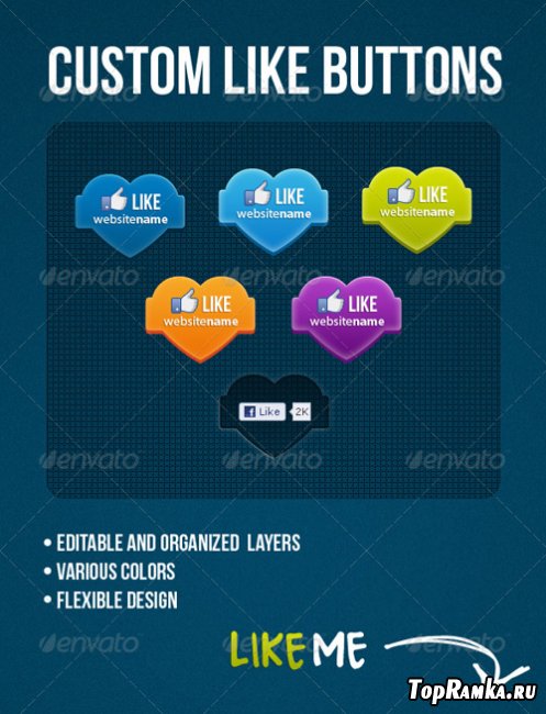 CUSTOM LIKE BUTTON - GraphicRiver