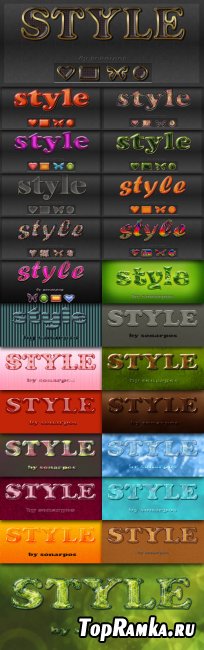 Collections PSD Text Styles by sonarpos