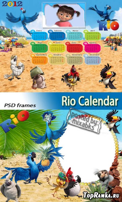   | Calendar Rio  (2 layered PSD)