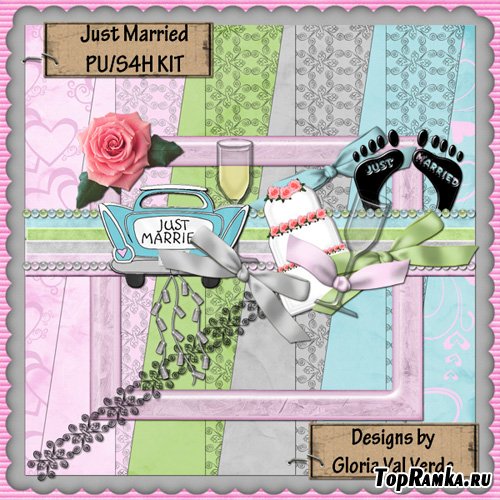 Scrap-set - JUST MARRIED