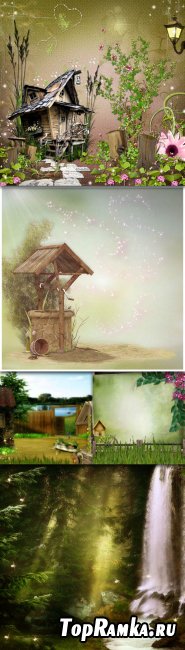 Backgrounds - 5 Magical Papers