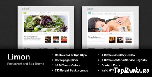 ThemeForest - Limon - A Restaurant and Spa Theme - RiP