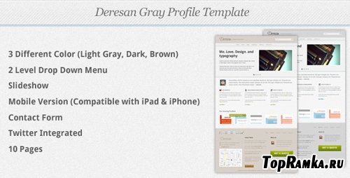 ThemeForest - Deresan Gray Profile Template - RiP