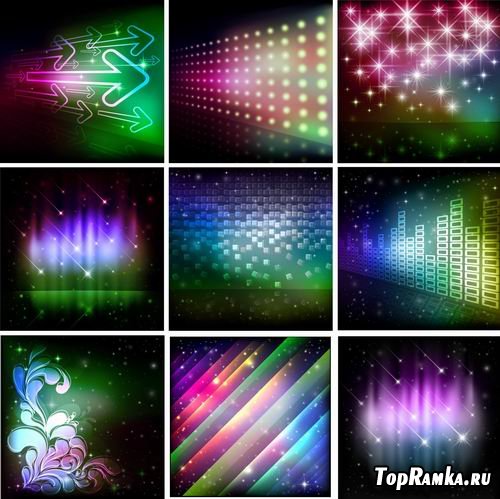 Bright Colorful Backgrounds Vector