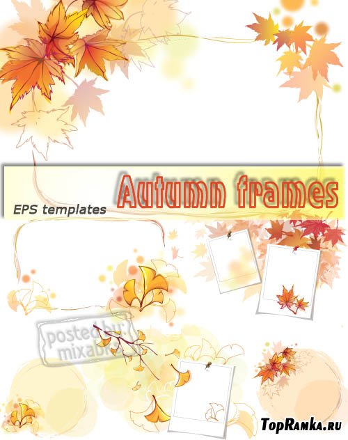   | Autumn leavs (vector frames)