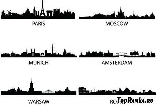   (City Silhouettes Vector)