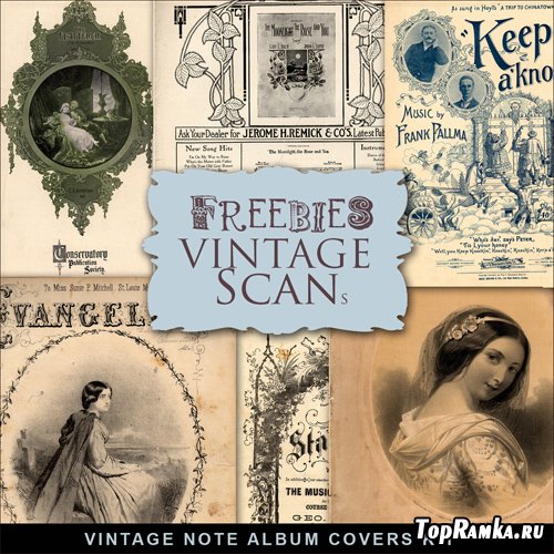 Scrap-kit - Vintage Note Album Covers