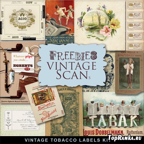 Scrap-kit - Vintage Tobacco Labels