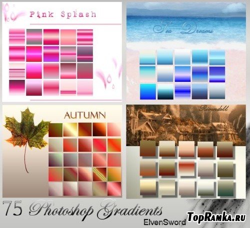  -   | 4 seasons (photoshop gradients+lessons)