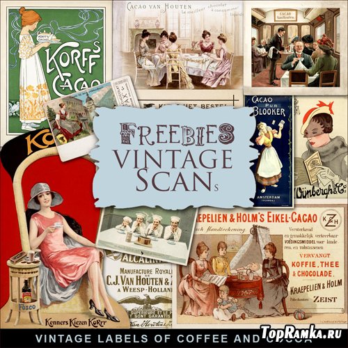 Scrap-kit - Vintage Labels Of Coffee And Cocoa