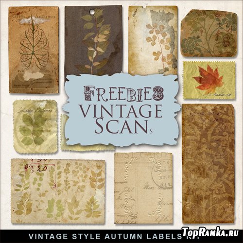 Scrap-kit - Vintage Style Autumn Labels