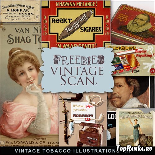 Scrap-kit - Vintage Tobacco Illustrations