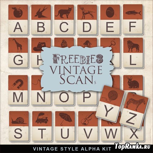 Scrap-kit - Vintage Alphabet #3