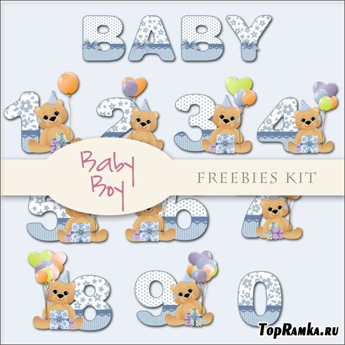 Scrap-kit - Baby Boy Alphabet