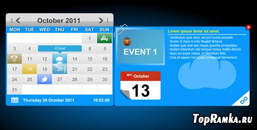 ActiveDen - XML Calendar Events with Tool Tips & Custom Icons (Incl FLA) - Rip