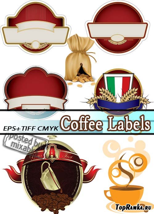   | Coffee Labels (EPS + TIFF CMYK)