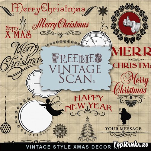 Scrap-kit - Vintage Style Christmas Decor