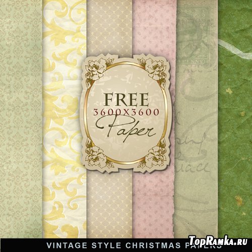 Textures - Vintage Style Christmas Papers
