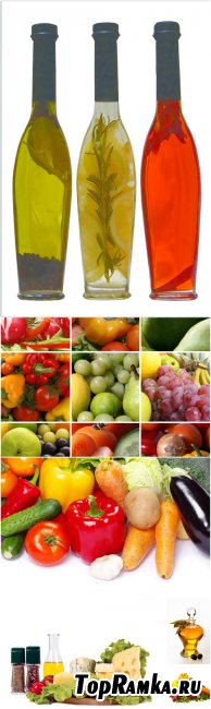 Vegetables & Oil Cliparts - vegetables, vegetable oil